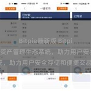 Bitpie最新版 Bitpie钱包：打造数字资产管理生态系统，助力用户安全存储和便捷交易。