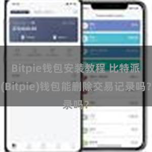 Bitpie钱包安装教程 比特派(Bitpie)钱包能删除交易记录吗？